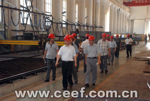 Special equipment inspectors touring CEEF thermal oil heater workshop in Changzhou, China