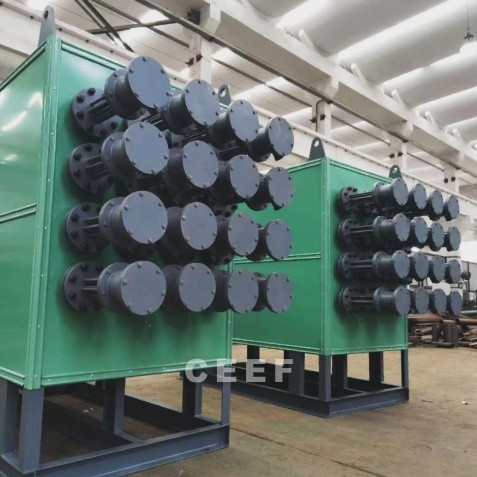 Compact industrial electric thermal oil heater unit, 24–1200 kW output