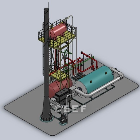 Skid-mounted and vehicle-mounted thermal oil heater package for mobile operations